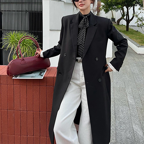 [홍콩명품,MIU MIU] 미우미우 25SS 로고 여성 정장 코트 자켓 (2컬러), BM21797, COCO, 레플리카의류,미러급사이트