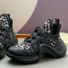 [홍콩명품.LOUIS VUITTON] 루이비통 25SS 로고 여성 모노그램 아치라이트 스니커즈 운동화 1AGZFB (블랙), SE5359, PMD, 명품스니커즈,운동화,구두,로퍼,하이탑,신발