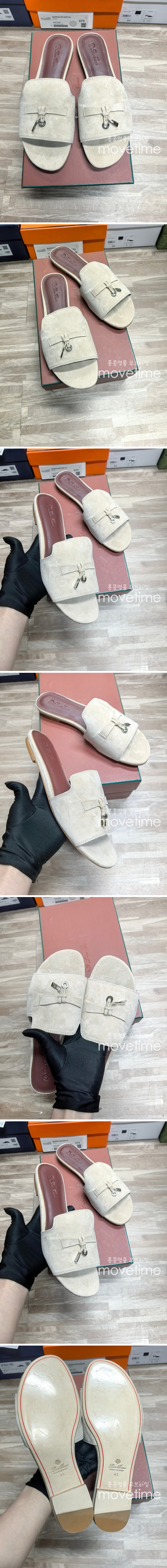 [홍콩명품.Hermes] 에르메스 25SS 로고 여성 레더 가죽 샌들 슬리퍼 (아이보리), SE5405, ALW, 명품스니커즈,운동화,구두,로퍼,하이탑,신발