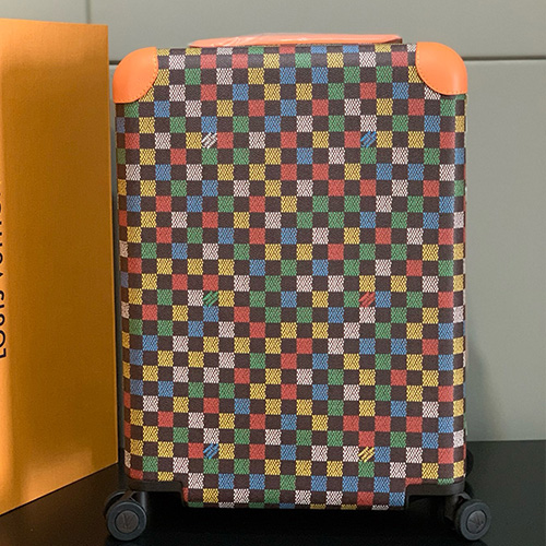 [홍콩명품.LOUIS VUITTON] 루이비통 25SS 로고 다미에 레더 호라이즌55 캐리어 (브라운), CR138, B4, 명품레플리카, 캐리어, 여행가방 투어