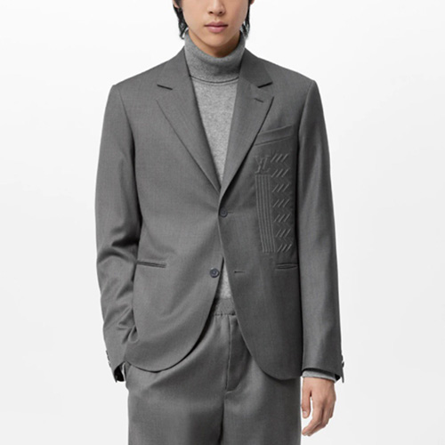 [홍콩명품.LOUIS VUITTON] 루이비통 25SS 로고 정장 수트 자켓 (그레이), BM21856, KB, 레플리카의류,미러급사이트