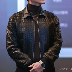 [홍콩명품.BOTTEGA VENETA] 보테가베네타 25SS 로고 인트레치아토 현빈 카라 가죽 자켓 (2컬러), BM21935, TOM, 레플리카의류,미러급사이트