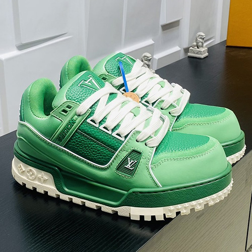 [홍콩명품.LOUIS VUITTON] 루이비통 25SS 로고 남여 트레이너 MAXI 스니커즈 운동화 (그린), SE5437, S3, 명품스니커즈,운동화,구두,로퍼,하이탑,신발