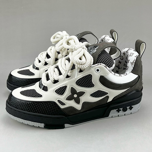 [홍콩명품.LOUIS VUITTON] 루이비통 25SS 로고 남여 SKATE 스니커즈 운동화 (블랙-화이트), SE5444, S3, 명품스니커즈,운동화,구두,로퍼,하이탑,신발