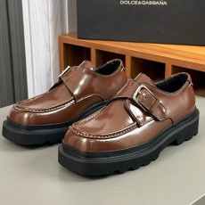 [홍콩명품.D&G] 돌체앤가바나 25SS 로고 레더 가죽 구두 워커 (브라운), SE5454, S4, 명품스니커즈,운동화,구두,로퍼,하이탑,신발