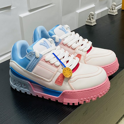 [홍콩명품.LOUIS VUITTON] 루이비통 25SS 로고 여성 트레이너 MAXI 스니커즈 운동화 (핑크), SE5459, S3, 명품스니커즈,운동화,구두,로퍼,하이탑,신발
