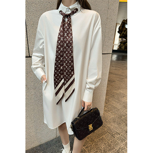 [홍콩명품.LOUIS VUITTON] 루이비통 25SS 로고 여성 모노그램 셔츠 원피스 (2컬러), BM21962, MC, 레플리카의류,미러급사이트