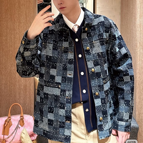 [홍콩명품.LOUIS VUITTON] 루이비통 25SS 로고 다미에 데님 자켓 1AILMN, BM22027, KK, 레플리카의류,미러급사이트