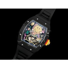 [홍콩명품시계.RICHARD MILLE] 리차드밀레 RM88 투어빌론 블랙 세라믹 스마일 다이얼 블랙 스트랩
