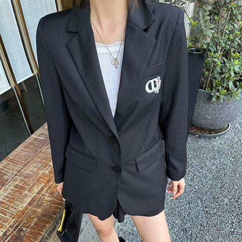 [홍콩명품,Christian Dior] 디올 25SS 로고 여성 정장 수트 자켓 (블랙), BM22168, JL, 레플리카의류,미러급사이트