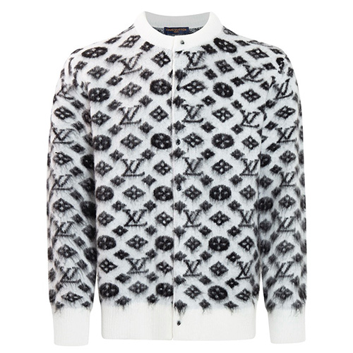 [홍콩명품.LOUIS VUITTON] 루이비통 25SS 로고 모노그램 모헤어 니트 스웨터 (화이트), BM22258, S1F, 레플리카의류,미러급사이트