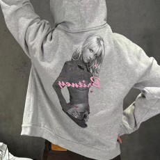 [홍콩명품.BALENCIAGA] 발렌시아가 25SS 로고 Britney Series 후드 집업 자켓 (그레이), BM22329, KK, 레플리카의류,미러급사이트