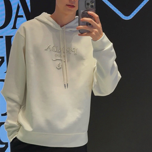 [홍콩명품,PRADA] 프라다 25SS 로고 자수 후드 티셔츠 (2컬러), BM22347, KK, 레플리카의류,미러급사이트