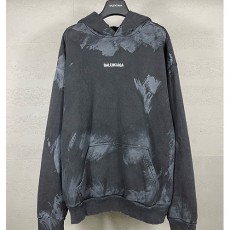 [홍콩명품.BALENCIAGA] 발렌시아가 25SS 로고 프린트 워싱 후드 티셔츠 (다크그레이), BM22348, KK, 레플리카의류,미러급사이트
