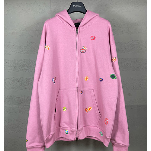 [홍콩명품.BALENCIAGA] 발렌시아가 25SS 로고 그래픽 프린트 후드 집업 자켓 (2컬러), BM22353, KK, 레플리카의류,미러급사이트