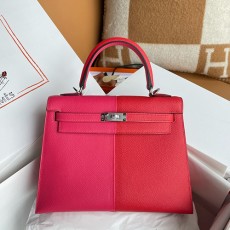 [홍콩명품.Hermes] 에르메스 25SS 로고 Kelly 25 토트백 핸드백 (래드-은장), BGM5206, 홍콩명품가방,명품쇼핑몰,크로스백,핸드백,구매대행
