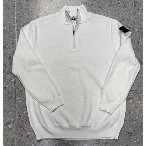 [홍콩명품.Stone Island] 스톤아일랜드 25SS 로고 탈부착 하프 지퍼 니트 스웨터 (5컬러), BM22406, ST1, 레플리카의류,미러급사이트