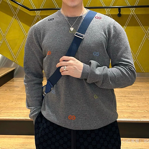 [홍콩명품.Gucci] 구찌 25SS 로고 패턴 니트 스웨터 (2컬러), BM22426, KB, 레플리카의류,미러급사이트