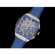 [홍콩명품시계.HUBLOT] 휴블럿 빅뱅 스프릿 로즈골드 티타늄 블루 세라믹 베젤 스켈레톤 다이얼