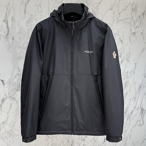 [홍콩명품.MONCLER] 몽클레어 25SS 로고 다운패딩 후드 바람막이 자켓 (블랙), BM22657, KSM, 레플리카의류,미러급사이트