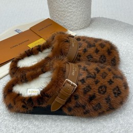 [홍콩명품.LOUIS VUITTON] 루이비통 25SS 로고 여성 모노그램 뮬 퍼 슬리퍼 (4컬러), SE5530, GHS, 명품스니커즈,운동화,구두,로퍼,하이탑,신발