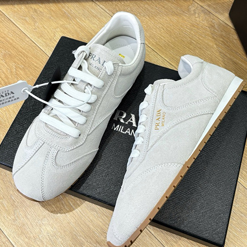 [홍콩명품,PRADA] 프라다 25SS 로고 여성 레더 가죽 스니커즈 운동화 (2컬러), SE5586, GHS, 명품스니커즈,운동화,구두,로퍼,하이탑,신발