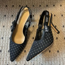 [홍콩명품,Christian Dior] 디올 25SS 로고 여성 레이스 힐 샌들 구두 (블랙 3종), SE5595, GHS, 명품스니커즈,운동화,구두,로퍼,하이탑,신발