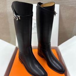 [홍콩명품.Hermes] 에르메스 25SS 로고 여성 레더 가죽 굽 구두 부츠 (블랙), SE5614, 명품스니커즈,운동화,구두,로퍼,하이탑,신발