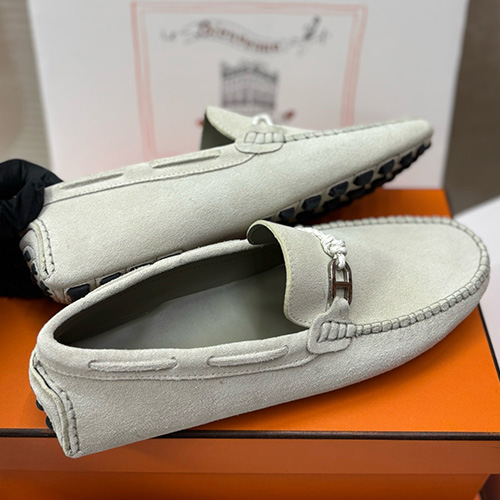 [홍콩명품.Hermes] 에르메스 25SS 로고 레더 가죽 구두 로퍼 (그레이), SE5626, 명품스니커즈,운동화,구두,로퍼,하이탑,신발