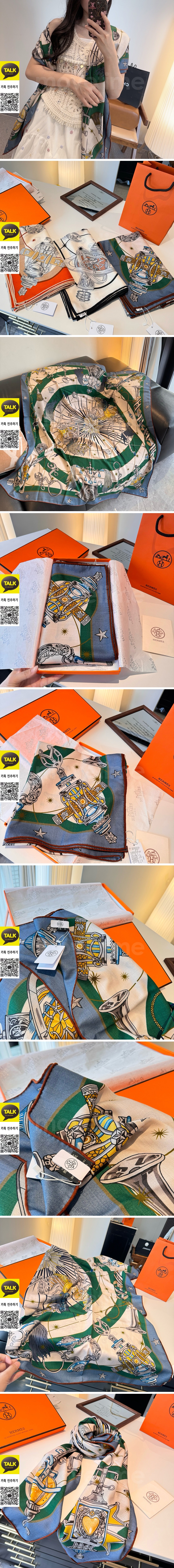 [홍콩명품.Hermes] 에르메스 25SS 로고 패턴 135-135 실크 캐시미어 스카프 머플러 (3컬러), ET3138, 홍콩명품의류,구매대행,온라인명품