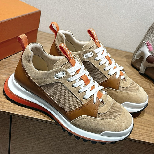 [홍콩명품.Hermes] 에르메스 25SS 로고 남여 레더 가죽 스니커즈 운동화 (카라멜), SE5684, S3, 명품스니커즈,운동화,구두,로퍼,하이탑,신발