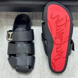 [가격문의][홍콩명품.Christian Louboutin] 크리스챤루부탱 25SS 로고 레더 가죽 샌들 슬리퍼 (3컬러), SE5692, S3, 명품스니커즈,운동화,구두,로퍼,하이탑,신발