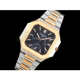 [홍콩명품시계.PATEK PHILIPPE] 파텍필립 큐비튜스 5821 로즈골드 블루 다이얼 스테인레스 스틸 스트랩