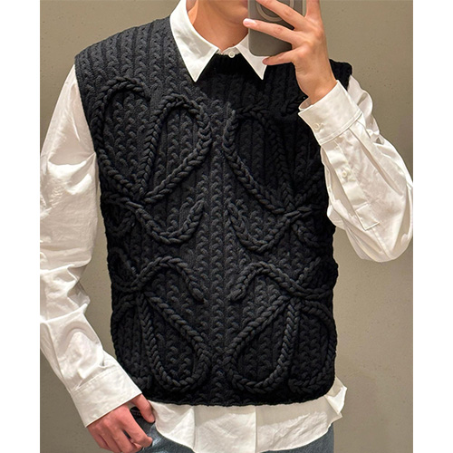 [가격문의][홍콩명품.LOEWE] 로에베 25SS 로고 패턴 니트 탑 (2컬러), BM22728, JL, 레플리카의류,미러급사이트
