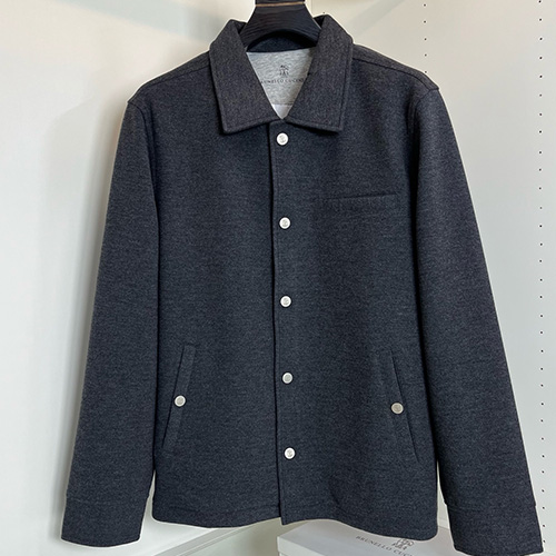 [가격문의][홍콩명품.Brunello Cucinelli ] 브루넬로 쿠치넬리 25SS 로고 카라 버튼 자켓 (2컬러), BM22738, G5, 레플리카의류,미러급사이트