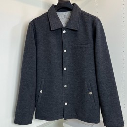[가격문의][홍콩명품.Brunello Cucinelli ] 브루넬로 쿠치넬리 25SS 로고 카라 버튼 자켓 (2컬러), BM22738, G5, 레플리카의류,미러급사이트
