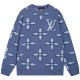 [가격문의][홍콩명품.LOUIS VUITTON] 루이비통 25SS 로고 모노그램 캐시미어 니트 스웨터 (블루), BM22766, S1F, 레플리카의류,미러급사이트