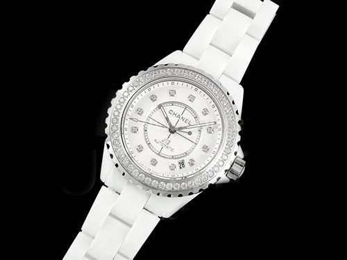 [홍콩명품.CHANEL] 샤넬 J13 38mm 다이아몬드 베젤 화이트 세라믹 화이트 다이얼
