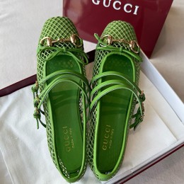 [홍콩명품.Gucci] 구찌 25SS 로고 여성 레더 가죽 단화 샌들 (그린), SE5716, GHS, 명품스니커즈,운동화,구두,로퍼,하이탑,신발