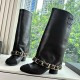 [홍콩명품.CHANEL] 샤넬 25SS 로고 여성 레더 가죽 5.5cm 굽 구두 부츠 (블랙), SE5743, GHS, 명품스니커즈,운동화,구두,로퍼,하이탑,신발