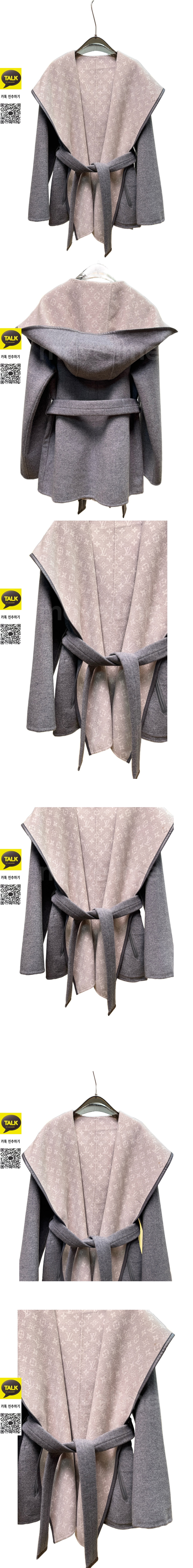 [홍콩명품.LOUIS VUITTON] 루이비통 25SS 로고 여성 모노그램 캐시미어 쇼트 코트 자켓 (그레이), BM22866, TOM, 레플리카의류,미러급사이트