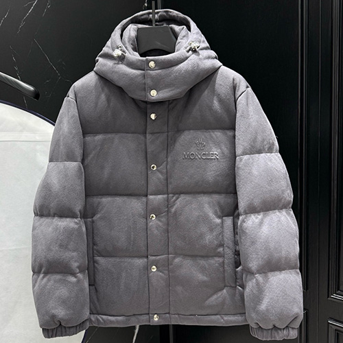 [홍콩명품.MONCLER] 몽클레어 25SS 로고 구스다운 후드 패딩 자켓 (그레이), BM23094, KSM, 레플리카의류,미러급사이트