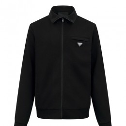 [홍콩명품,PRADA] 프라다 25SS 삼각로고 카라 집업 자켓 (블랙), BM23125, JL, 레플리카의류,미러급사이트