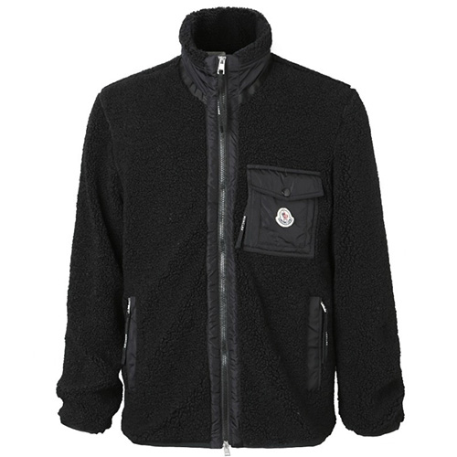 [홍콩명품.MONCLER] 몽클레어 25SS 로고 터틀넥 플리스 자켓 (블랙), BM23126, JL, 레플리카의류,미러급사이트