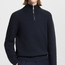 [가격문의][홍콩명품.LOUIS VUITTON] 루이비통 25SS 로고 캐시미어 울 하프집업 니트 티셔츠 1AIHNC, BM23153, JL, 레플리카의류,미러급사이트