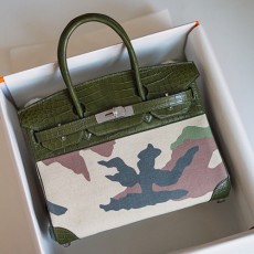 [홍콩명품.Hermes] 에르메스 25SS 로고 Birkin 25 악어가죽 토트백 핸드백 (카키-은장), BGM5282, 홍콩명품가방,명품쇼핑몰,크로스백,핸드백,구매대행