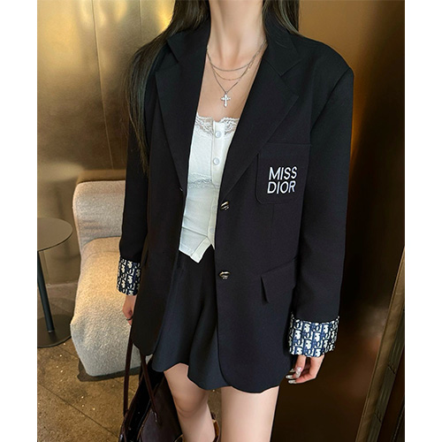 [홍콩명품,Christian Dior] 디올 25SS 로고 자수 여성 코트 자켓 (2컬러), BM23272, PG, 레플리카의류,미러급사이트