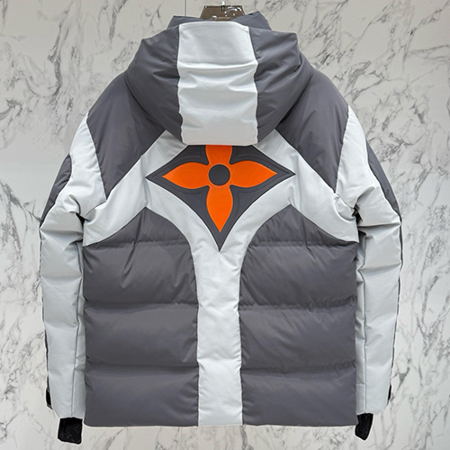 [홍콩명품.LOUIS VUITTON] 루이비통 25SS 로고 모노그램 후드 다운 패딩 자켓 (그레이), BM23389, G5, 레플리카의류,미러급사이트