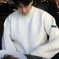 [가격문의][홍콩명품.BALENCIAGA] 발렌시아가 25SS 로고 캐시미어 니트 스웨터 (화이트), BM23414, KB, 레플리카의류,미러급사이트