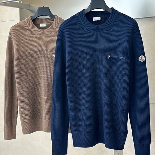 [홍콩명품.MONCLER] 몽클레어 25SS 로고 캐시미어 니트 스웨터 (2컬러), BM23416, KB, 레플리카의류,미러급사이트